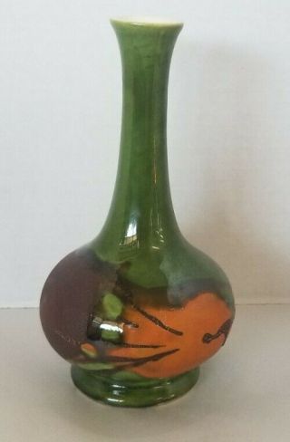 Vintage Royal Haeger Green Brown Rust Earth Wrap Bud Vase Mcm Usa Made