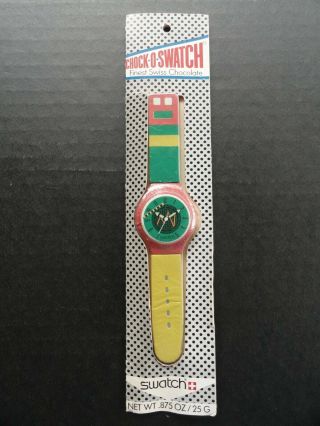 Rare Vintage Chock - O - Swatch Chocolate Swatch Watch Advertising In Package