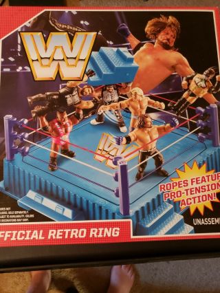 Wwf Wwe Mattel Official Retro Wrestling Ring Factory Box
