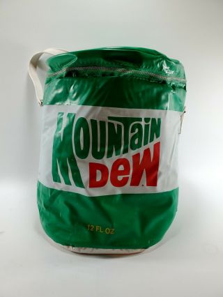 Vintage Mountain Dew Cooler Bag Mt.  Dew Collectibles Advertising Bag W/ Handle