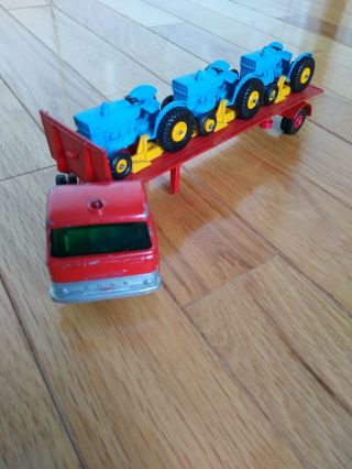 Vintage Matchbox King Size Ford Tractor & 3 Farm Tractors 2
