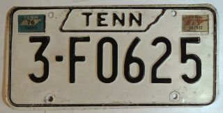 Pair Tennessee Tn License Plate 2 Tags Vintage 1971 1976 Knox County 3 - F0625 X