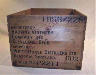 Old Vintage Wooden Crate - White Horse Cellar Scotch Whisky - Estate 2