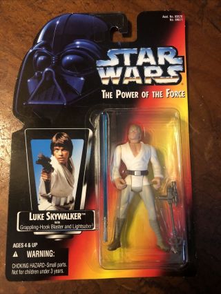 Kenner Star Wars 1995 Power Of The Force Luke Skywalker Red Card Long Saber