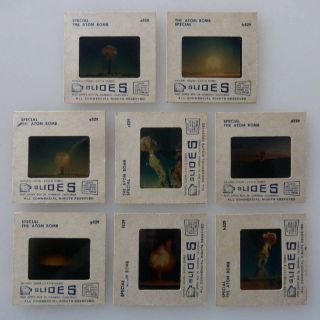 Vintage 35mm color FILM SLIDES of ATOM BOMB explosions 6529 set XLNT 2