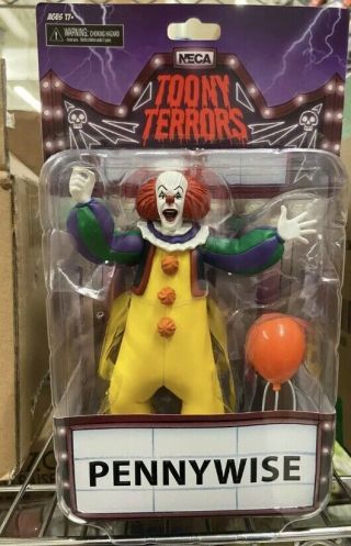 Neca Toony Terrors Classic It Pennywise The Clown Action Figure