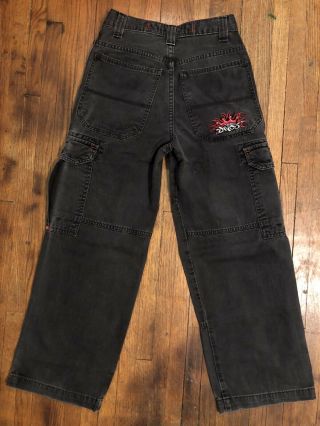 1990’s Vintage Jnco Jeans Black Wide Leg Denim 24x25 Size 10