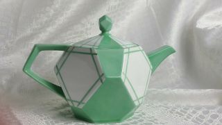 Vintage Rs Germany Porcelain White & Green Tea/coffee Pot