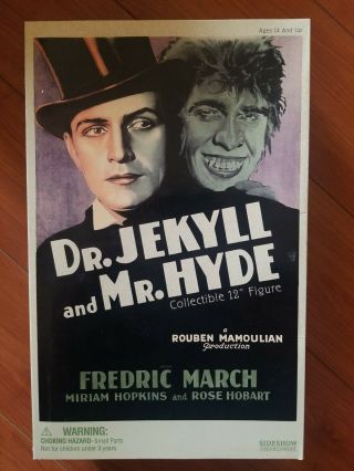 Sideshow 12 " Fredric March Dr.  Jekyll & Mr.  Hyde Figure
