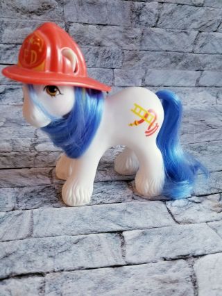 Chief & Hat Vintage My Little Pony G1 Big Brother Boy Pony Hasbro Firefighter