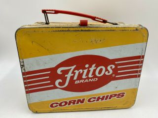 Vintage Fritos Corn Chips Metal Tin Lunch Box