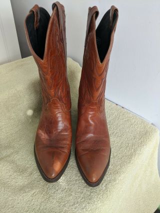Vintage Code West Western Cowboy Boots Whiskey Brown Men 