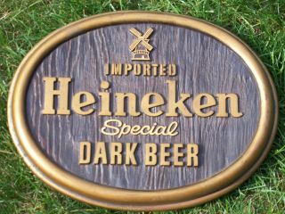 Vintage Heineken Special Dark Beer Sign Bar / Man Cave Decor