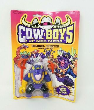 Hasbro 1991 Wild West Cow Boys Of Moo Mesa Colonel Cudster 4 " Action Figure Mip