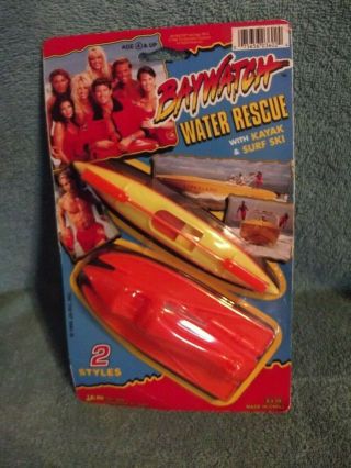 Rare 1996 Ja - Ru Baywatch Water Rescue Kayak & Surf Ski Set Mip