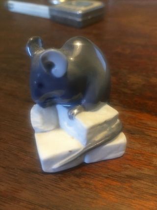 Vintage Royal Copenhagen Mouse On Cheese Figurine 2 " 510.  No Chips