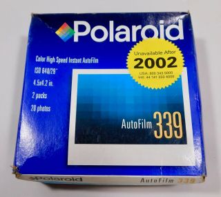 Polaroid Vintage Color High Speed Instant Autofilm 339 2 Pack Iso640/29 4.  5x4.  2