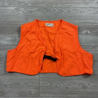 Vintage Ll Bean Vest Blaze Orange Hunting Made In Usa Q76