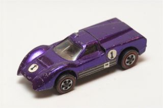 J38 Vintage Mattel Hot Wheels Redline 1968 Us Purple Ford J - Car 2of2