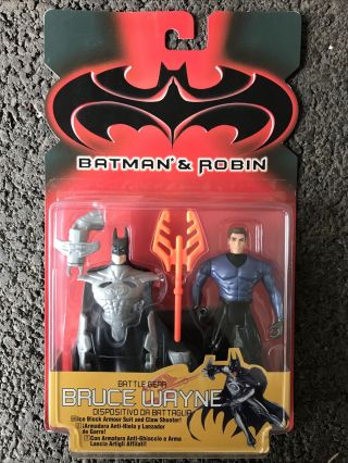 Bruce Wayne Battle Gear 5’’ Figure Dc Comics Batman And Robin Series Kenner 1997