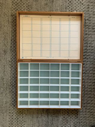 Vintage Wooden Storage Box Which Can Hold 1000 35mm Slides