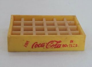 Vintage Miniature Yellow Coca Cola Coke Plastic Crate For Bottles Empty