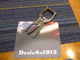 Vintage Detroit Stamping Vise - Grip Locking Welding Pliers Clamp Spring Loaded