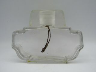 Vintage Empty Glass Perfume Fragrance Bottle 4.  25 " Tall Unmarked