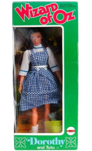 Vintage 1974 Mego Wizard Of Oz Dorothy 8 " Doll Complete W/toto Mib