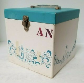 Vintage Blue Platter - Pak 45 Rpm Record Holder Carry Case Box No.  752