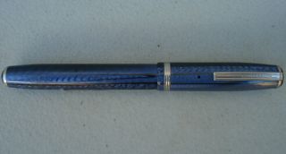Vintage " Marbled Blue " Esterbrook Collectible Fountain Pen.  Offered " As Found "
