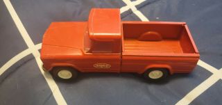 Vintage Tonka Red Pressed Steel Jeep Pick Up Truck About 1960 
