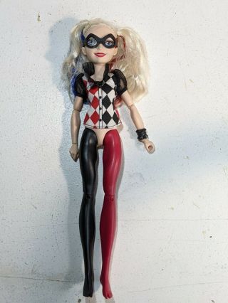 2015 Dc Superhero Girls Harley Quinn 12 Inch Action Figure Doll 040421