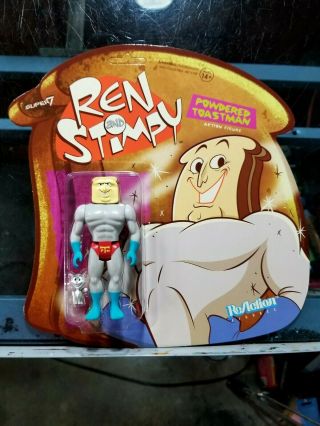 Ren And Stimpy Powdered Toast Man Action Figure Reaction 7