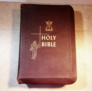 Vintage 1950 The Holy Bible Catholic Press Inc Chicago Large Illustrated Indexed