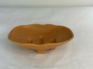 Mccoy Pottery Planter 1302 Burnt Orange Oval 3 Footed 1960s Vintage