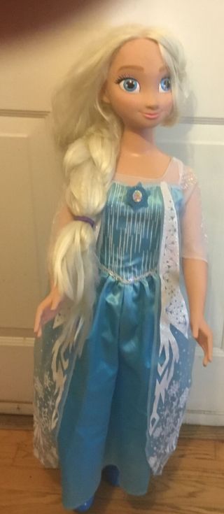 Disney Frozen Elsa My Size Doll Huge 38 Inch Exclusive Over 3 Feet Tall Rare Toy