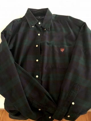Preppy 1980’s Vintage Plaid Ralph Lauren “the Big Shirt” Button Down Polo