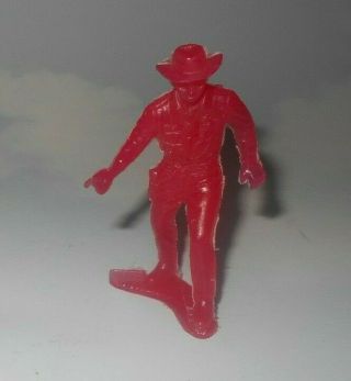 Vintage 1950s Nabisco Cereal Premium Sky King Series Red Plastic Sheriff Figure