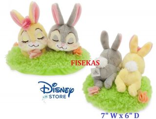 Disney Store Thumper And Miss Bunny Mini Plush 6.  5 " H Easter Basket Set 2018