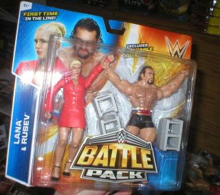 Wwe Battlepack Lana And Rusev,  Never Opened.  From Mattel.  First Time In The Line