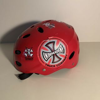 Vintage Pro - Tec Skateboarding Helmet Red Youth Xl Stickers 90s