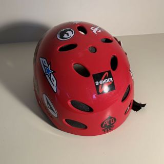 Vintage Pro - Tec Skateboarding Helmet Red Youth XL Stickers 90s 2