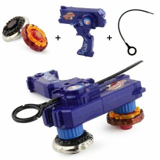 Beyblade Metal Fusion Toys Spinning Gyroscope Dual Launchers Hand Spinner Blue