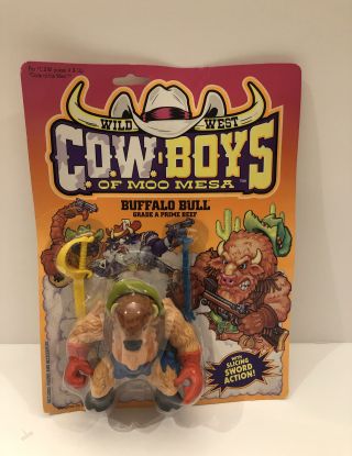 Vintage 1991 Wild West Cow Boys Of Moo Mesa Buffalo Bull Nip