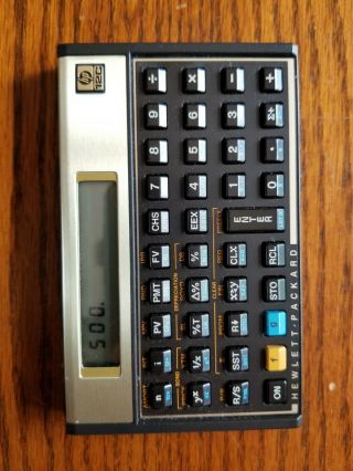 Vintage Hp 12c Financial Calculator Hewlett Packard Usa With Case