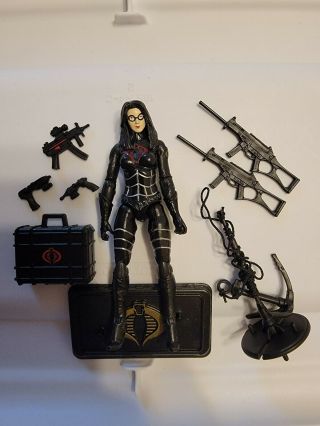 Gi Joe 50th Anniversary Cobra Intelligence Officer,  The Baroness With Stand
