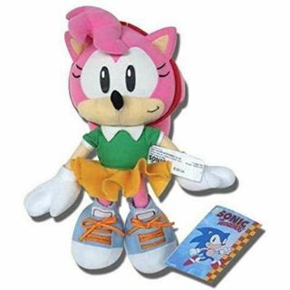 Sonic The Hedgehog Great Eastern Ge - 7053 Classic Amy Rose Plush 9 " Tall 2021