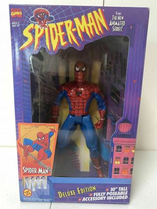 1994 Toy Biz 10 " Spider - Man Deluxe Edition Fully Poseable Mint/near