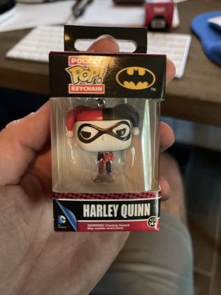 Funko Pop Keychain Harley Quinn,  From Batman Dc Comics
